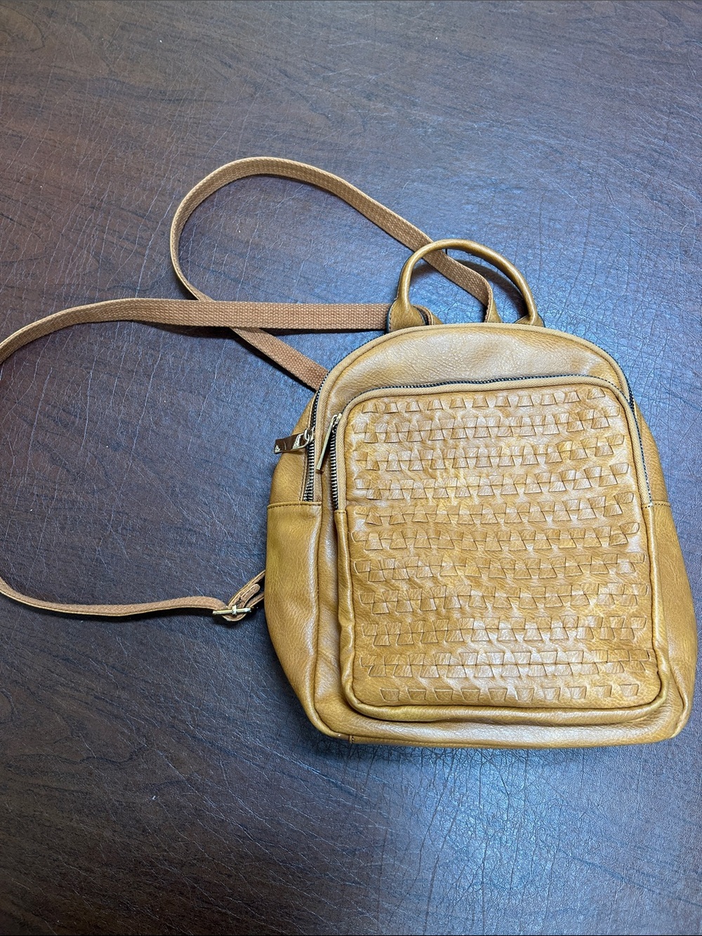 Tan backpack